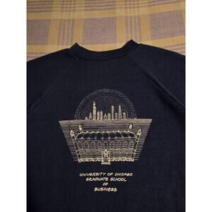 Vintage 70s 80s University of Chicago School Of Business Markets Sweatshirt XL